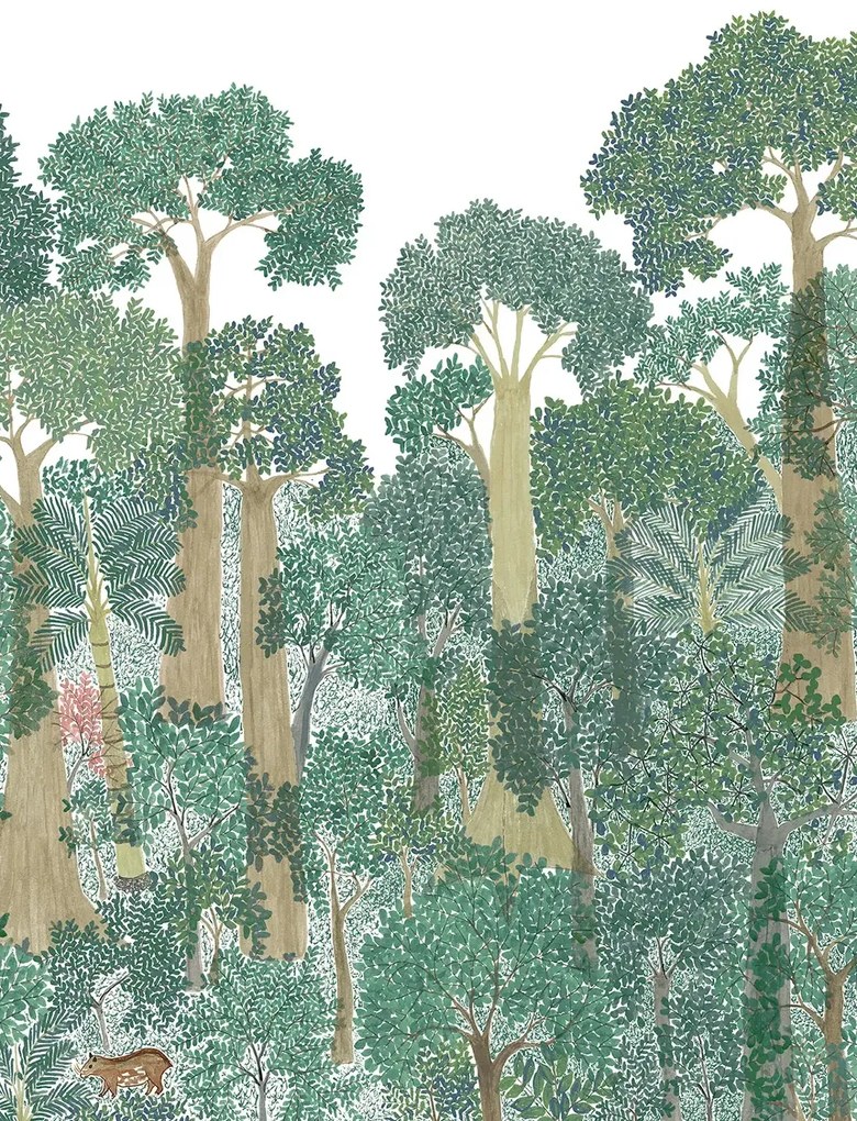 Isidore Leroy Carta da parati panoramica Isio Bajii - Aube Panel B