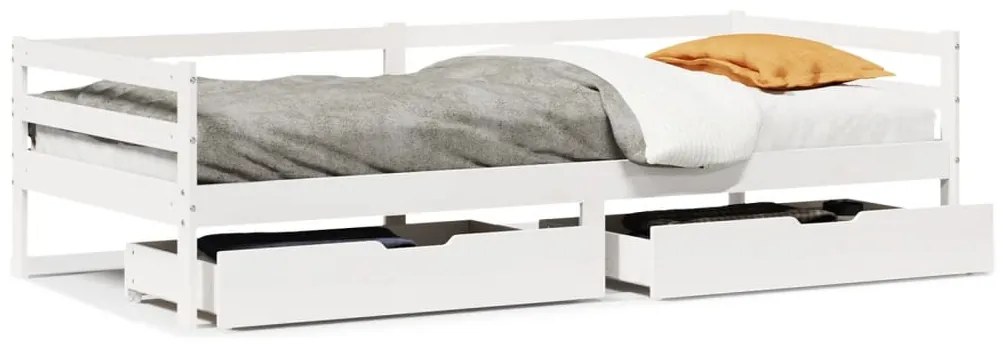 Dormeuse con cassetti 90x200 cm legno massello pino