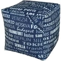 Pouf Puff Puf Cubo 40x40x40cm Big City Blu Avalli