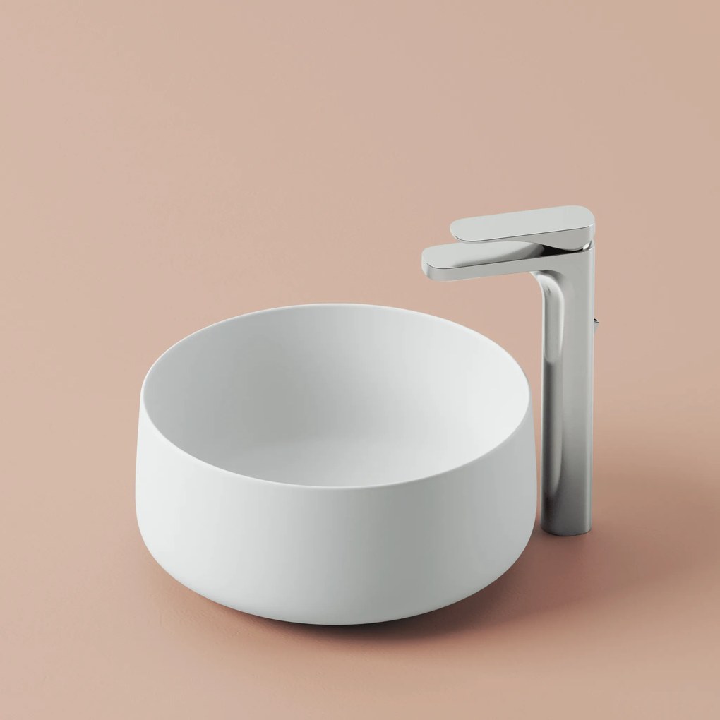 Lavabo D'Appoggio 42 Cm The ArtCeram "Cognac" Bianco Lucido