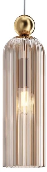 Maytoni MOD302PL-01CG - Lampadario a sospensione con filo ANTIC 1xE14/40W/230V oro/beige