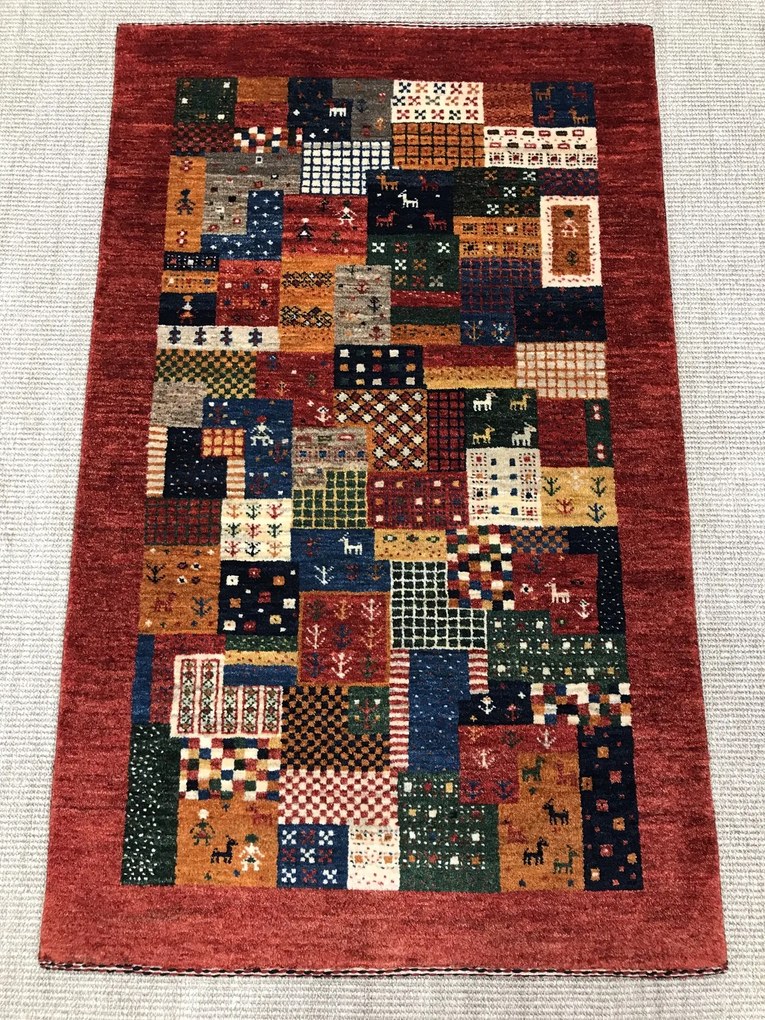 Loribaft Tappeto persiano 80 x 130 Verde (Iran) Annodato A Mano
