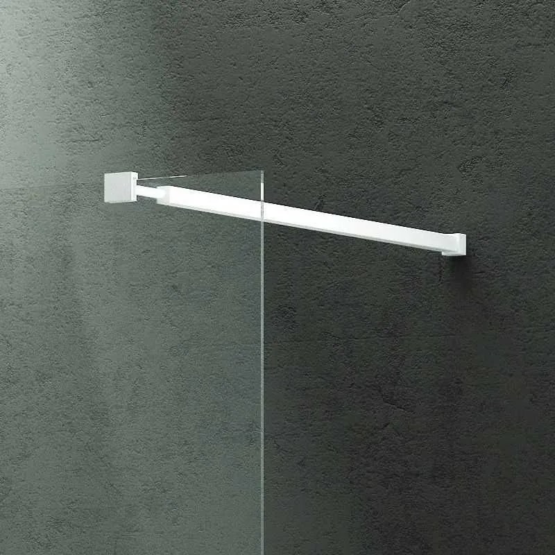 Kamalu - Doccia walkin per bagni piccolo 60 cm con profilo bianco opaco |  KW-100W