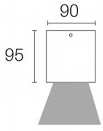 Punto Luce Da Esterno Moderno Lula Alluminio E Vetro Bianco Led 6W 4000K