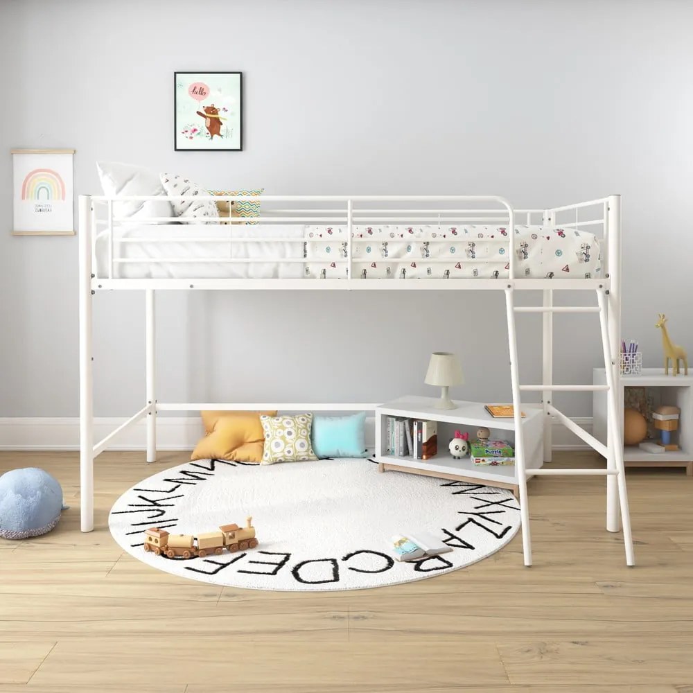 Letto bianco rialzato per bambini 90x200 cm Jodie - Støraa