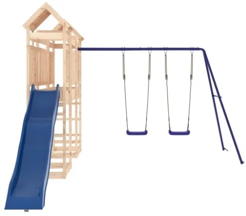 Set da Gioco da Esterno in Legno Massello di Pino