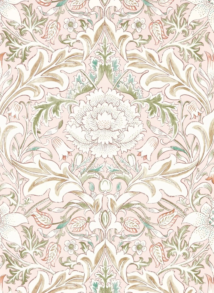 Morris & Co Tapete Simply Severn - Cochineal/ Willow