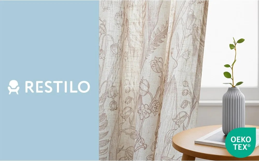 Tenda beige/marrone chiaro 135x250 cm Selvetia – Restilo