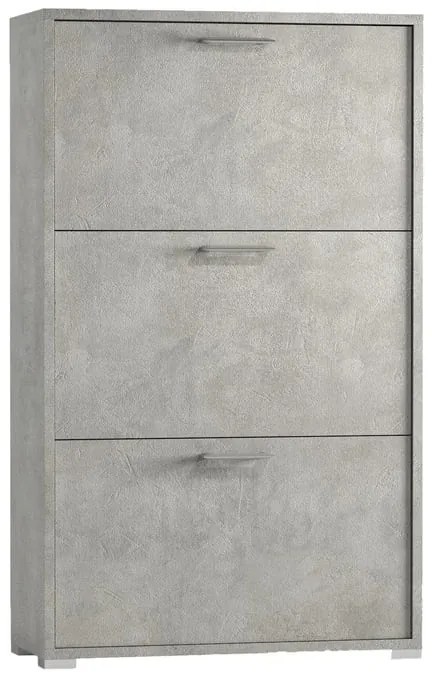 Scarpiera 3 ante doppia profondità L 67 x H 112 x P 28 cm 18 paia, grigio