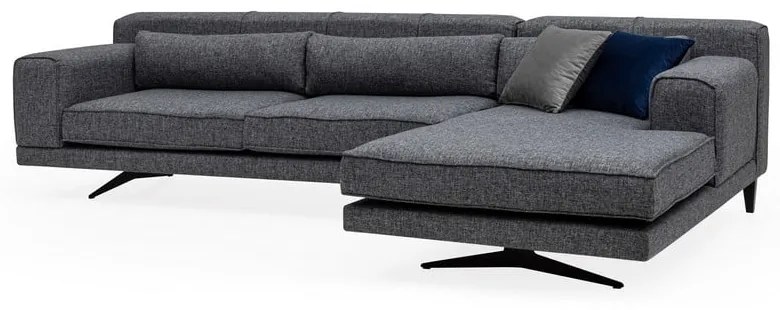 Divano angolare grigio scuro, angolo destro Jivago - Artie