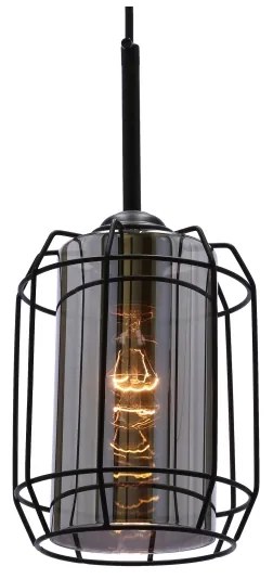 Lampadario a sospensione con filo JONERA 1xE27/40W/230V nero