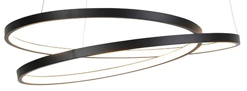 Lampada a sospensione di design nera 55 cm incl. LED dimmerabile - Rowan