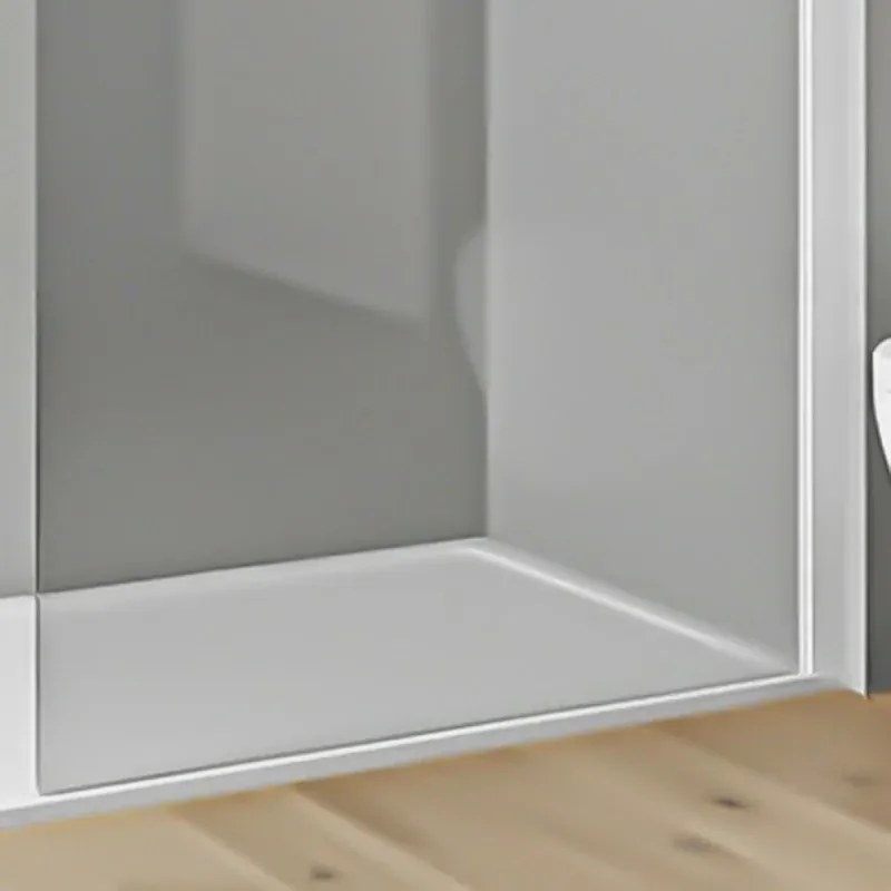 Parete doccia walk-in 77,3 cm cristallo trasparente 6mm profilo bianco Klug