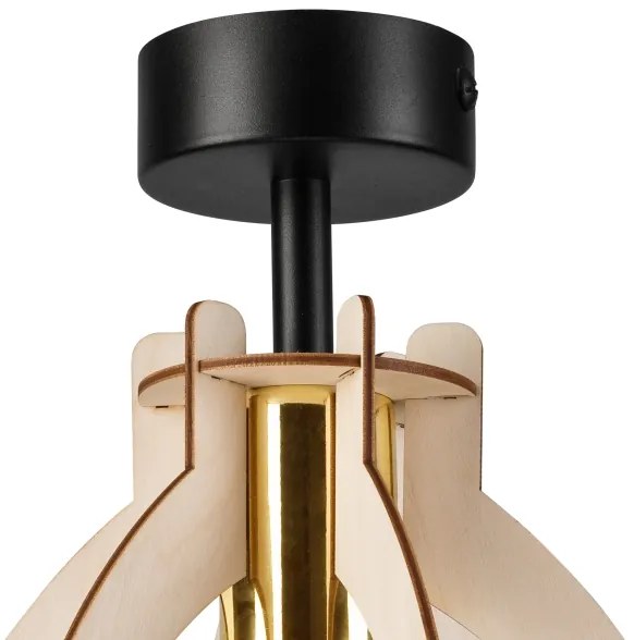 Lampadario a plafone LANDO 1xE27/15W/230V faggio