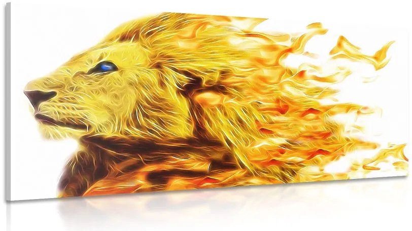 Quadro su tela – Leone infuocato