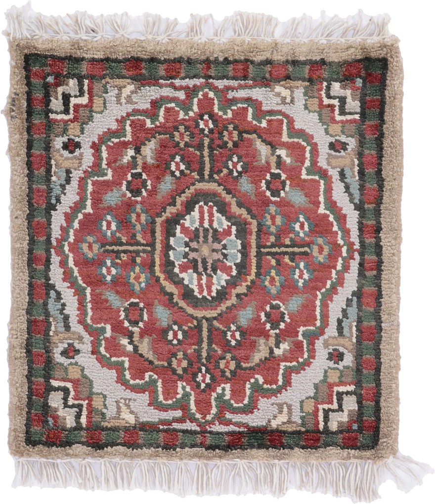 Agra Tappeto 30 x 30 (Indian) Annodato A Mano