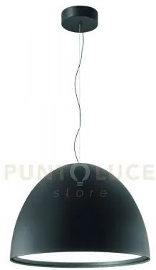 Sospensione cupola 1 luce a led 50w 3000k 4691lm d.60 nero in allum...