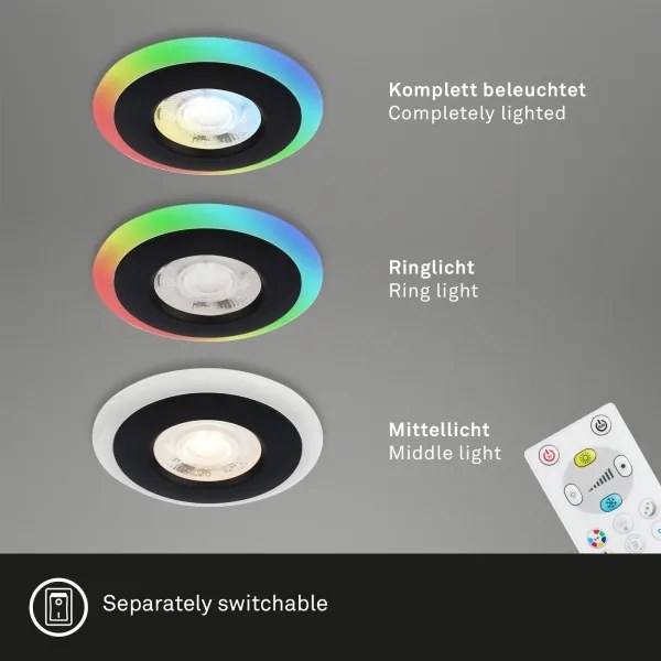 Briloner - SET 3x LED RGBW Lampada da bagno dimmerabile LED/5W/230V IP44+ +TC