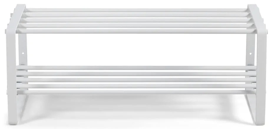 Scarpiera bianca in metallo 70x29x27 cm Rex – Spinder Design