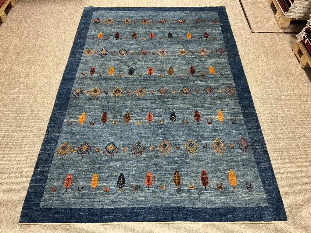 Gashguli Tappeto 200 x 290 Blu (Iran) Annodato A Mano