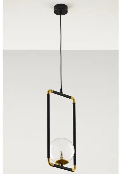 Jupiter 2023 - Lampadario a sospensione con filo ZAFRA 1xG9/10W/230V nero/oro/limpido