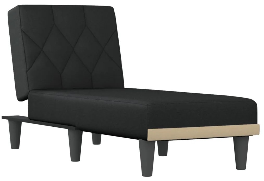 Chaise longue in tessuto nero