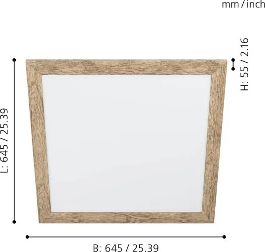 Eglo 99436 - Plafoniera LED PIGLIONASSO LED/32W/230V 645x645 mm