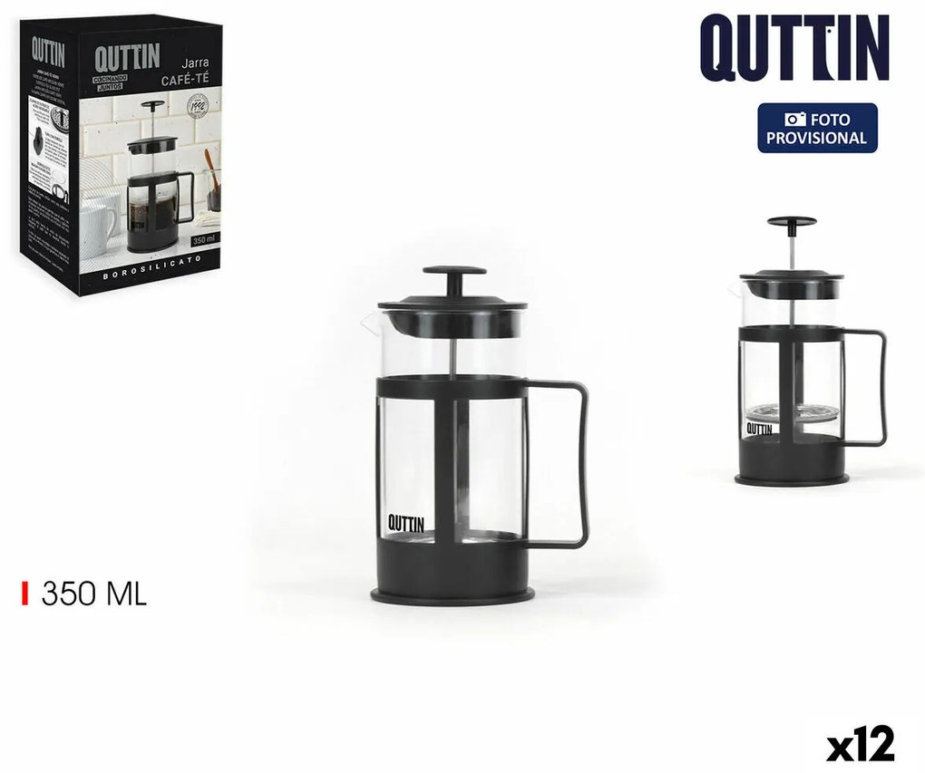 Caffettiera a Stantuffo Quttin 350 ml 10 x 8 x 15,5 cm