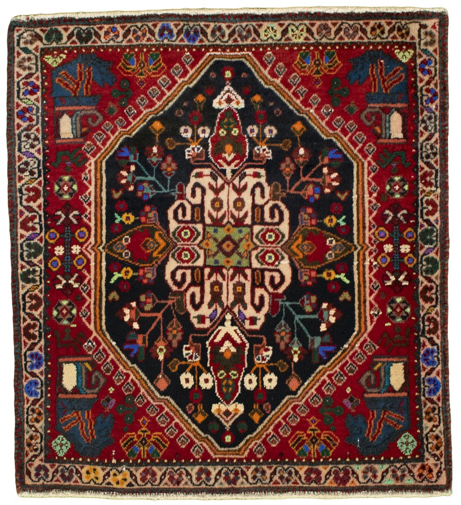 Shiraz Tappeto persiano 70x60 Rosso (Iran) Annodato A Mano