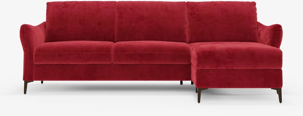 Dalia divano letto angolare con vano contenitore - materasso alto 18 cm in raffinato tessuto smacchiabile T30