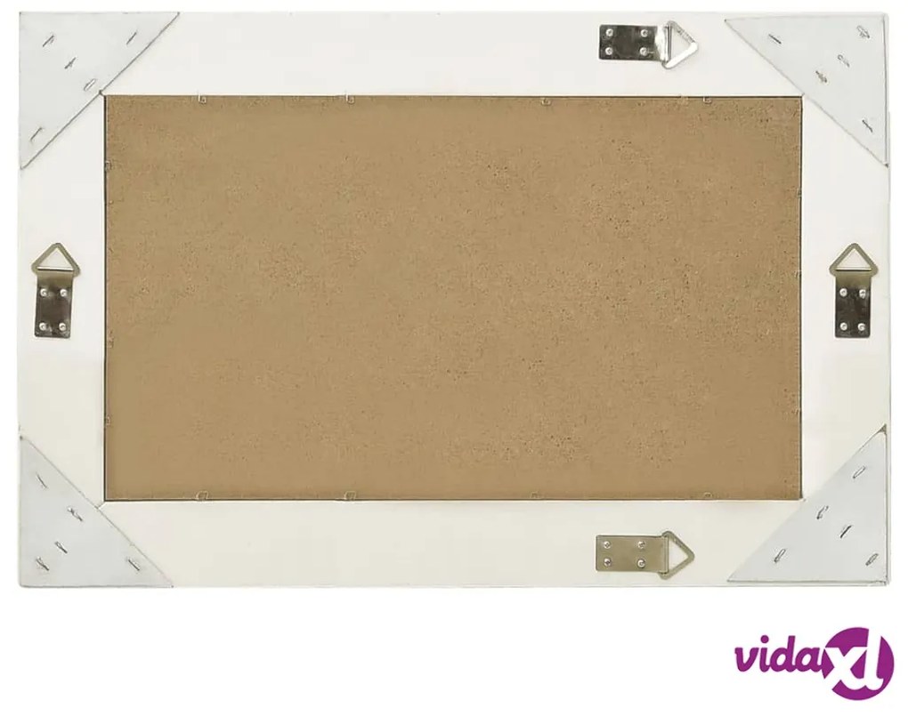 vidaXL Specchio da Parete Stile Barocco 60x40 cm Bianco