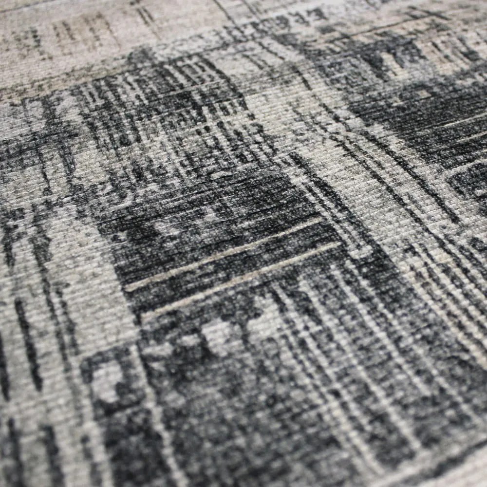 Tappeto grigio lavabile 115x170 cm Silas Abstract – Flair Rugs