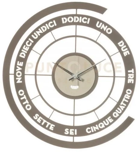 Orologio skipper fango e avorio in ferro 45x50cmh