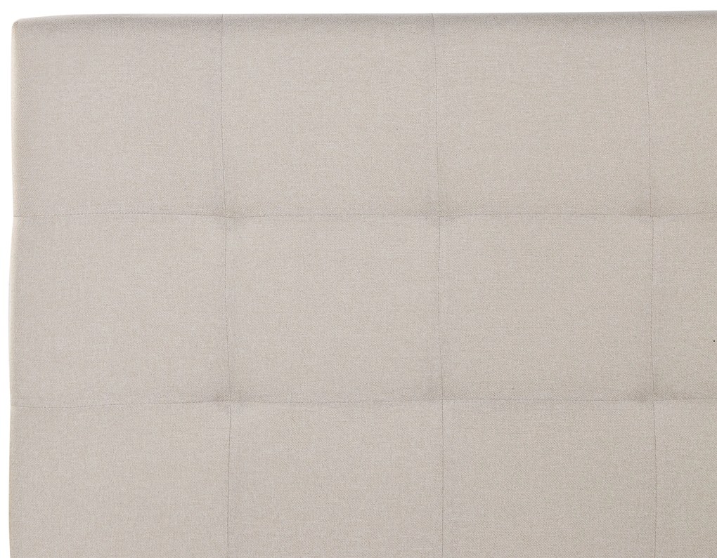 Letto matrimoniale contenitore tessuto beige 140 x 200 cm LORIENT Beliani