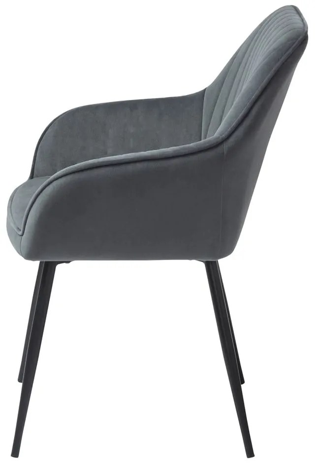 Set di sedie da pranzo grigia in imbottito con braccioli 2 pz Nolan Stripe – Unique Furniture