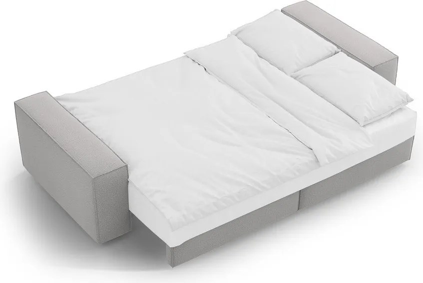 Divano letto grigio chiaro 247 cm Jodie - Micadoni Home