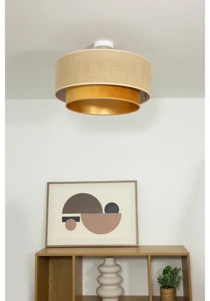 Lampadario da soffitto SARTA 1xE27/60W/230V rame/iuta