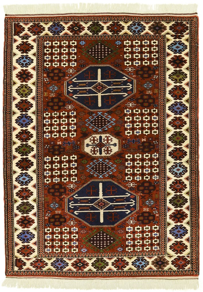 Tappeto persiano 130x170 Rosso (Iran) Annodato A Mano