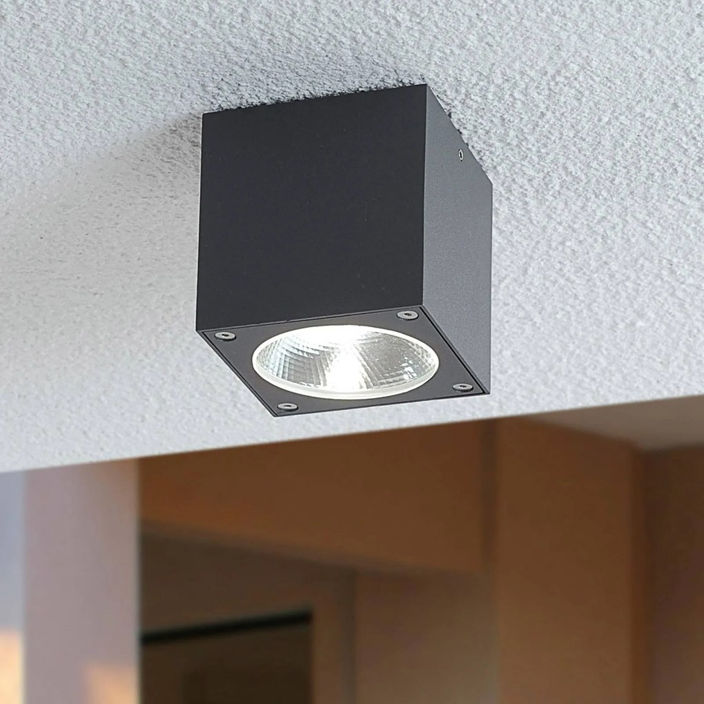 Lucande Lampadario da soffitto Cordy, cubico, LED, esterni