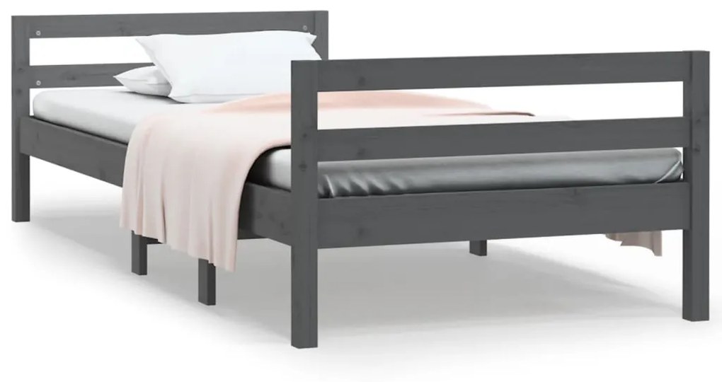 Giroletto grigio 75x190 cm in legno massello di pino