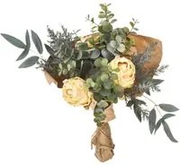 Set 2 Bouquet Artificiale Romantico con Rose Altezza 30 cm