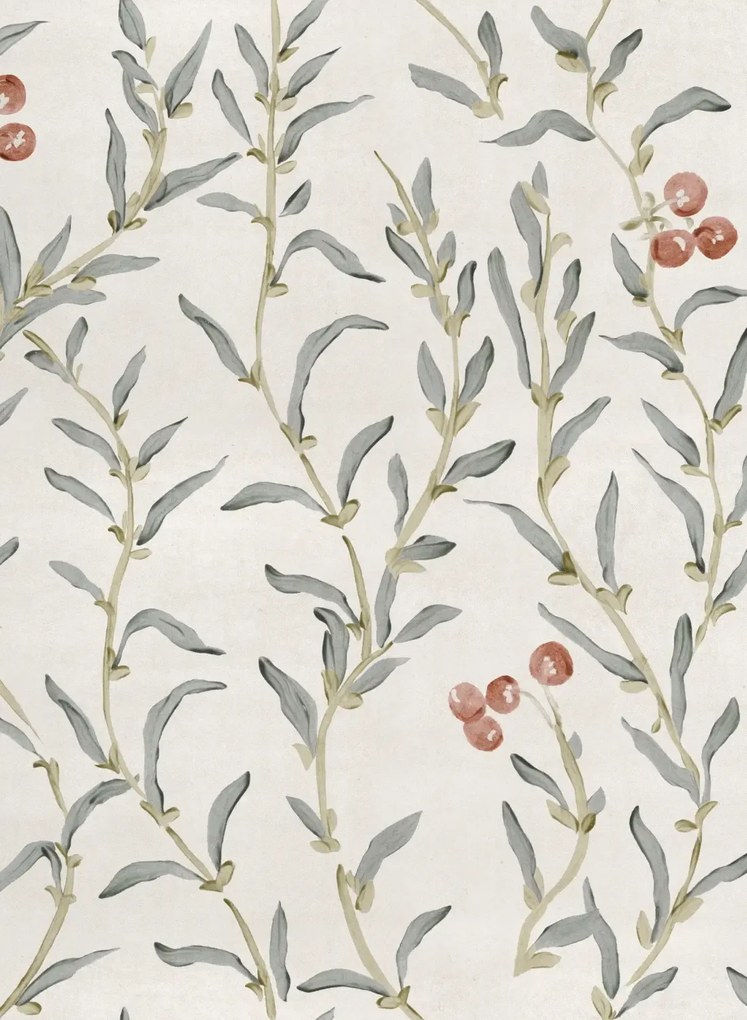 Coordonne Carta da parati Wild Blackthorn - Vermillion