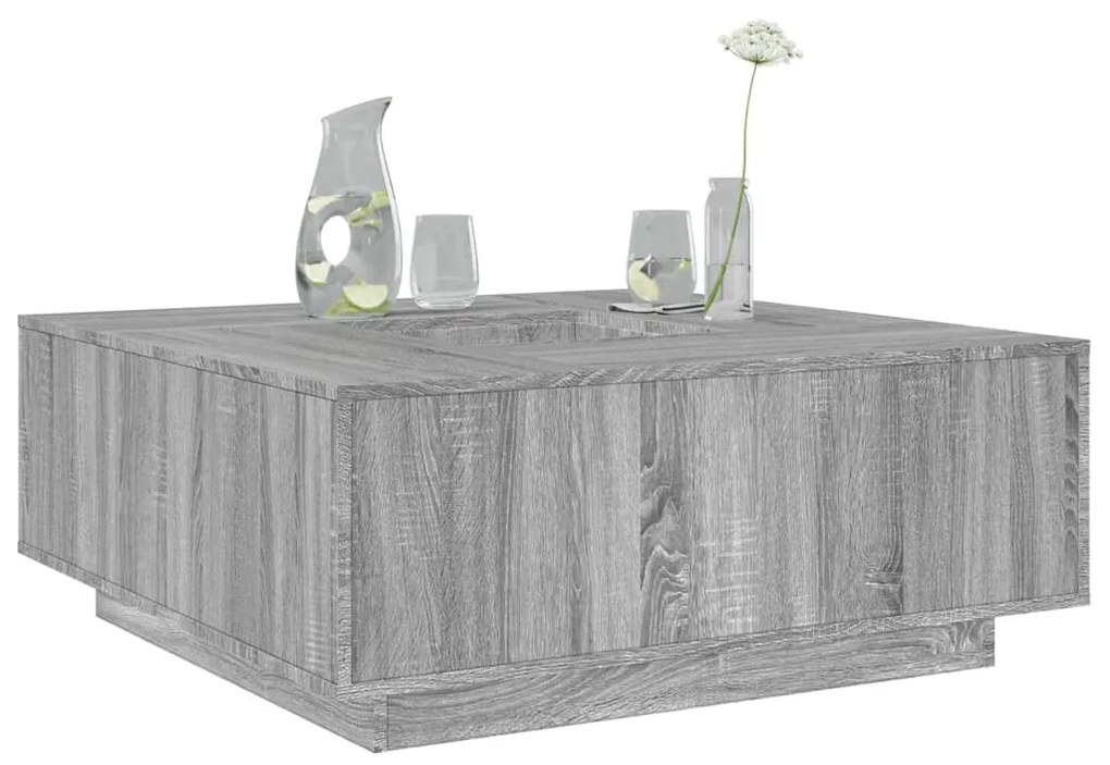Tavolino Salotto Grigio Sonoma 100x100x40 Cm Legno Multistrato /