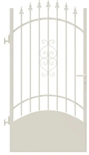 Cancello Marmolada in ferro, apertura a sinistra, L 104.5, H 180-195 cm, di colore bianco