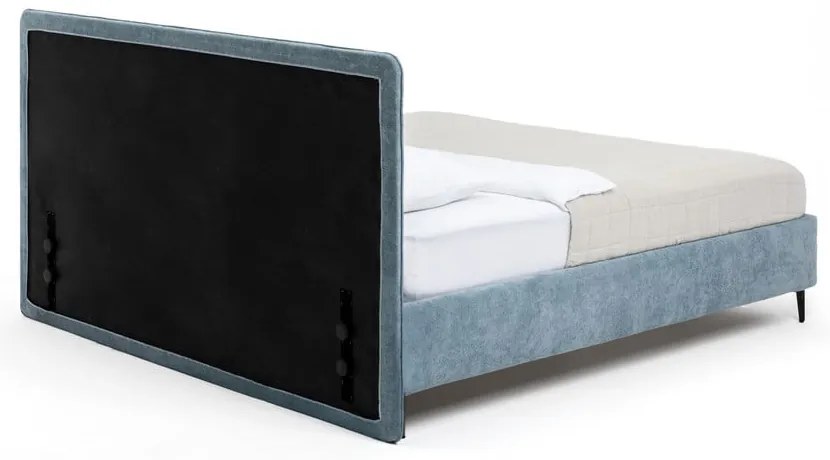 Letto matrimoniale imbottito blu con materasso incluso/con rete inclusa 160x200 cm Noira Slim – Bonami Selection