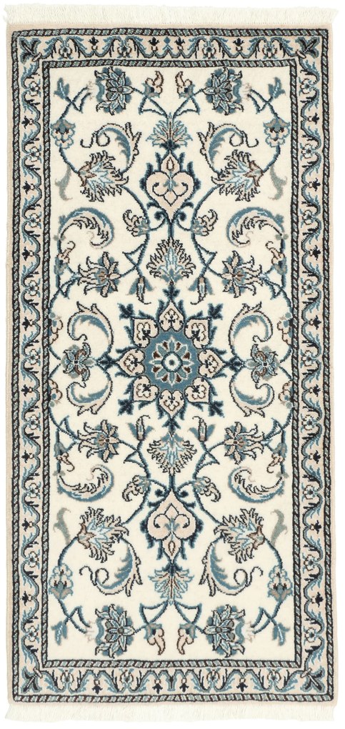 Nain Tappeto persiano 70x140 Beige (Iran) Annodato A Mano