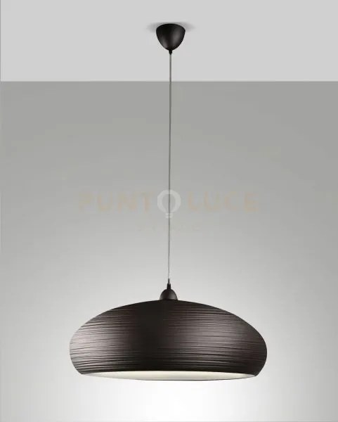 Lodge sospensione marrone scuro d.60cm in alluminio 1 luce attacco e27