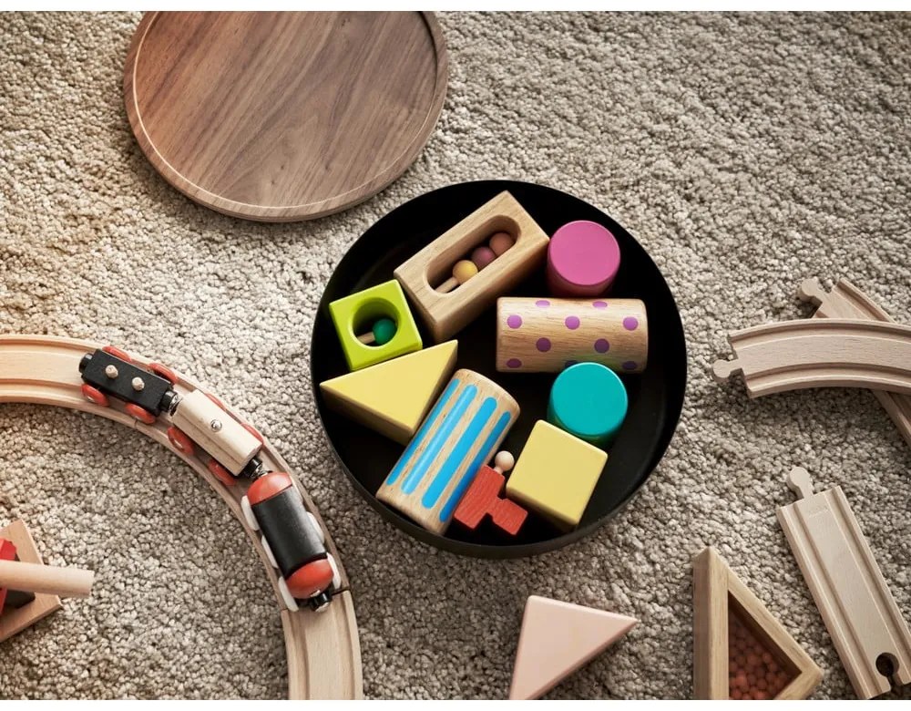 Scatola con coperchio nera in metallo ø 22x6 cm Rin – YAMAZAKI