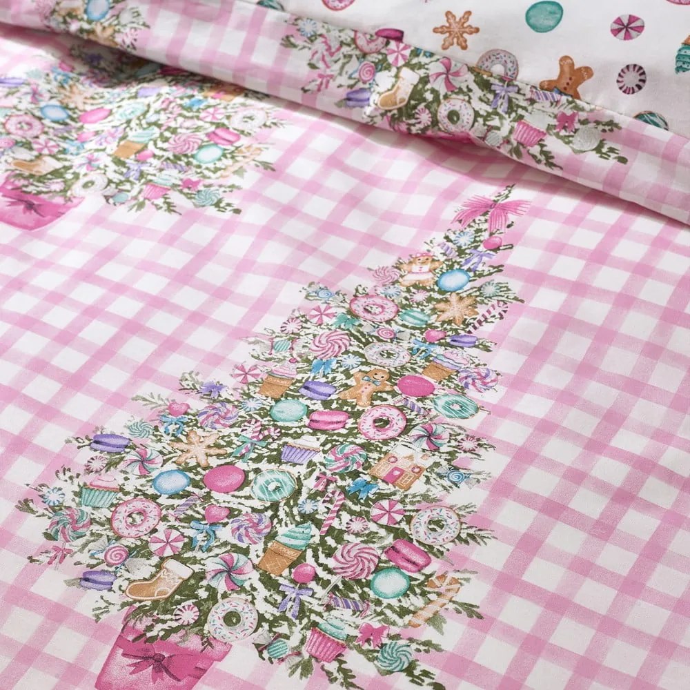 Set copripiumino e federa rosa per letto matrimoniale e per letto esteso 230x220 cm Sweets and Treats – Catherine Lansfield