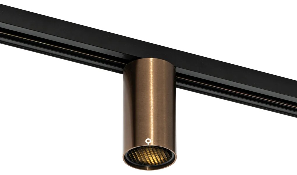 Faretto moderno bronzo scuro per sistema a binario monofase GU10 50mm - Iconic Ruby Honey